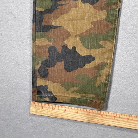 Madewell The High-Rise Slim Boyjean Women 27 Camo Camouflage Print Straight Leg - Picture 4 of 12